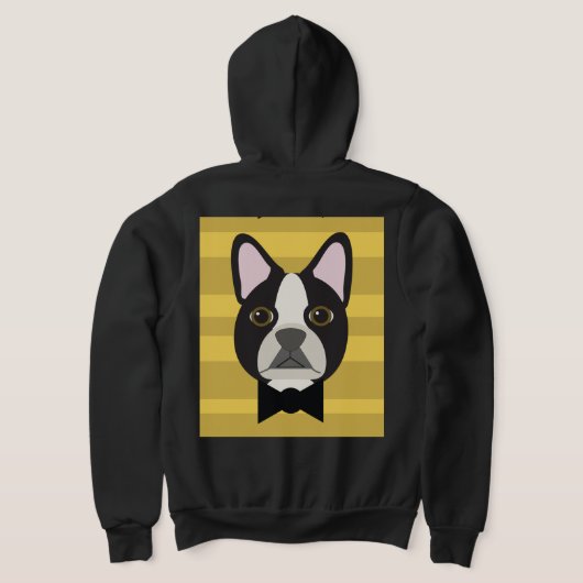 Boston Terrier Hoodie (AblageHinten)