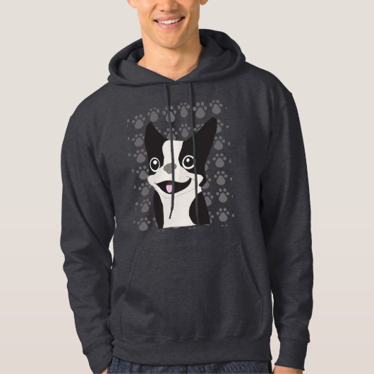 Boston Terrier Hoodie (Vorderseite)