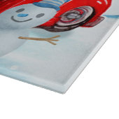 Boston Terrier Hund In Christmas Delivery Truck Schneidebrett (Ecke)