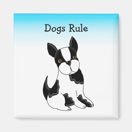 Boston Terrier Hund Magnet (Vorne)