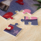 Boston Terrier Hund Valentinstag Puzzle (Seite)