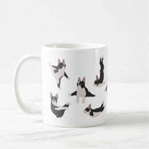 Boston Terrier Hund Yoga Kaffeetasse
