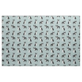Boston Terrier Hunde hellblau Stoff (Fat Quarter (45,7 x 55,9 cm))
