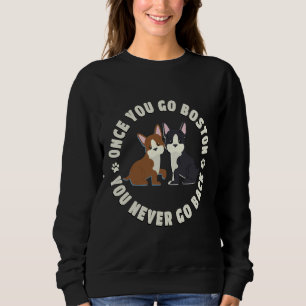 Boston Terrier Hunde Mama Medizinische Maske und m Sweatshirt