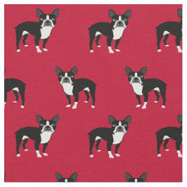 Boston Terrier Hunde Rot Stoff