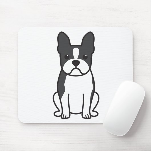 Boston-Terrier-HundeCartoon Mousepad (Mit Mouse)