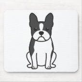 Boston-Terrier-HundeCartoon Mousepad (Vorne)