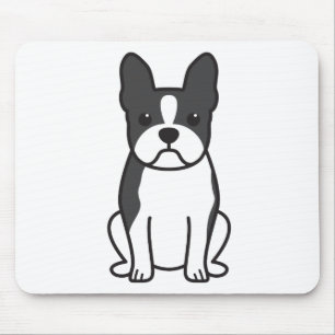 Boston-Terrier-HundeCartoon Mousepad