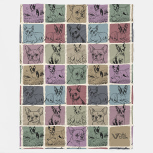 Boston Terrier Hundeliebhaber Wurfdecke Geschenk Fleecedecke