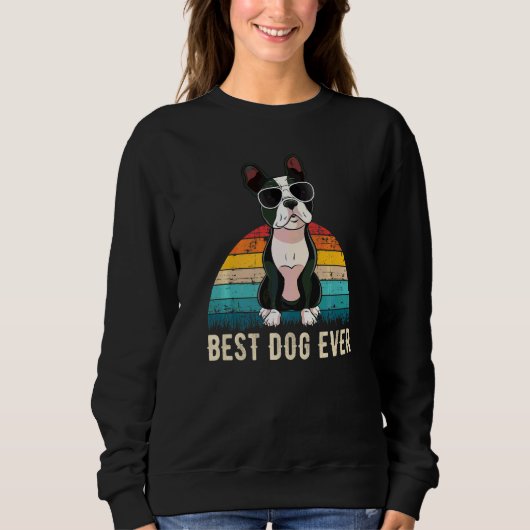 Boston Terrier-Hunderasse  19 Sweatshirt (Vorderseite)
