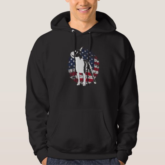 Boston Terrier Hunderasse 64 Hoodie (Vorderseite)