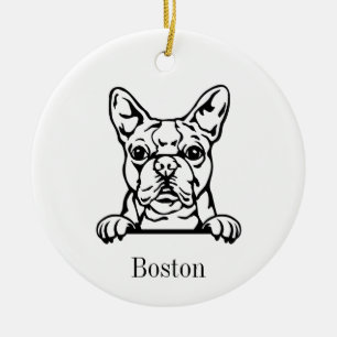 Boston Terrier Hundeschmuck Keramik Ornament