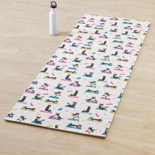 Boston Terrier Hundyoga Yogamatte (Beispiel)