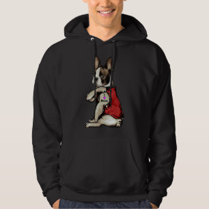 Boston Terrier I Liebe Mama Dog Gif Hoodie