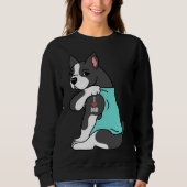 Boston Terrier I Liebe Vater Sweatshirt (Vorderseite)