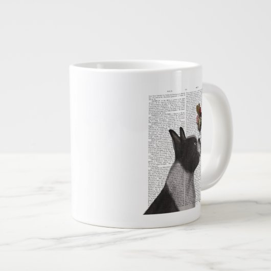 Boston Terrier Ice Cream Jumbo-Tasse (Vorderseite Rechts)