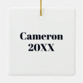 Boston Terrier Ice Cream Keramikornament (Rückseite)