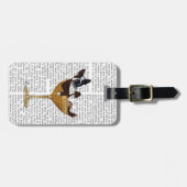 Boston Terrier im Cocktail-Glas 2 Gepäckanhänger (Vorderseite horizontal)