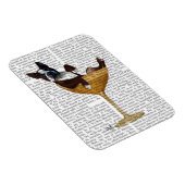 Boston Terrier im Cocktail-Glas 2 Magnet (Rechte Seite)