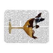Boston Terrier im Cocktail-Glas 2 Magnet (Horizontal)