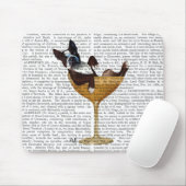 Boston Terrier im Cocktail-Glas 2 Mousepad (Mit Mouse)