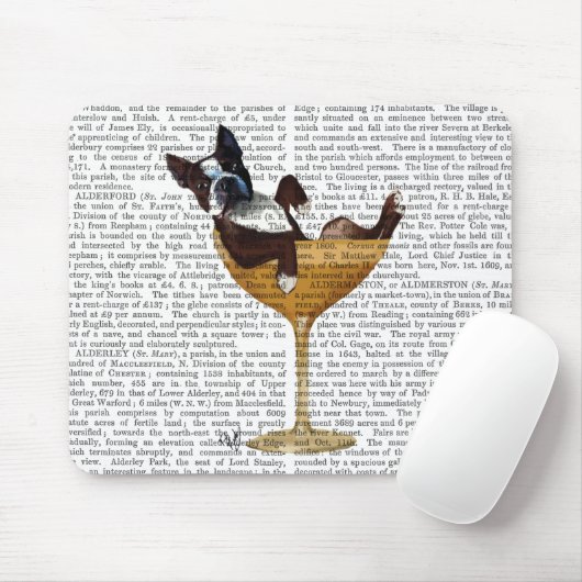 Boston Terrier im Cocktail-Glas 2 Mousepad (Mit Mouse)