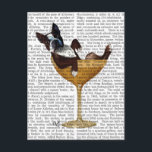 Boston Terrier im Cocktail-Glas 2 Postkarte<br><div class="desc">Haustiere</div>
