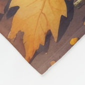 Boston Terrier im Herbst hinterlässt Erntedank Art Fleecedecke (Ecke)