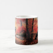 Boston Terrier im Herbst Leaves Fall Inspiriert Kaffeetasse (Mittel)