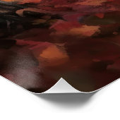 Boston Terrier im Herbst Leaves Fall Inspiriert Poster (Ecke)