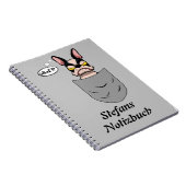 Boston Terrier in Brusttasche, lustig Notizblock (Rechte Seite)