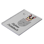 Boston Terrier in Brusttasche, lustig Notizblock (Linke Seite)