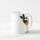 Boston Terrier in Cocktail Glass Kaffeetasse (VorderseiteRechts)