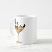 Boston Terrier in Cocktail Glass Kaffeetasse (Vorderseite Links)