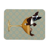 Boston Terrier in Cocktail Glass Magnet (Horizontal)