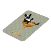 Boston Terrier in Cocktail Glass Magnet (Linke Seite)