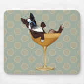 Boston Terrier in Cocktail Glass Mousepad (Vorne)