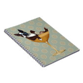 Boston Terrier in Cocktail Glass Notizblock (Rechte Seite)