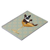 Boston Terrier in Cocktail Glass Notizblock (Linke Seite)