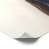 Boston Terrier in einer Lila Blume Poster (Ecke)