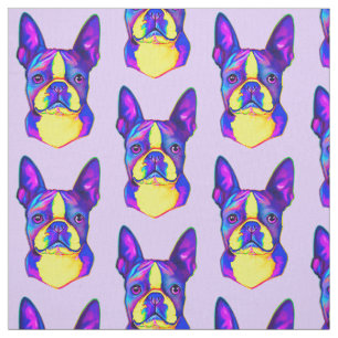Boston Terrier in Farben Stoff
