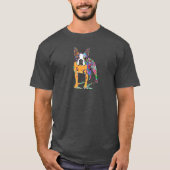 Boston Terrier in Graffiti T-Shirt (Vorderseite)