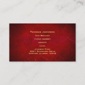 Boston Terrier in Schwarz und Weiß mit roter Grenz Visitenkarte (Rückseite)