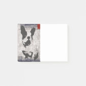 Boston Terrier in Schwarz und Weiß Post-it Klebezettel (Vorderseite)