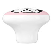 Boston-Terrier irgendein Farbhintergrund Keramikknauf (Seitenansicht)