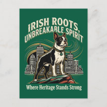 Boston Terrier Irisches Erbe Stolz