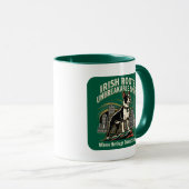 Boston Terrier Irisches Erbe Stolz Tasse (VorderseiteRechts)