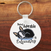 Boston Terrier ist bezaubernd Schlüsselanhänger (Vorderseite)