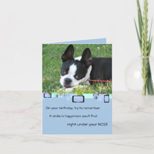 Boston Terrier Jeder Anlass Grußkarte Karte
