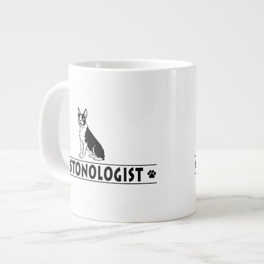 Boston Terrier Jumbo-Tasse (Vorderseite Links)